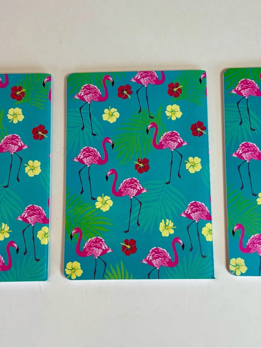 NEW Set of 3 Tropical Flamingo Lined Notebooks Journals OCS Designs Paradise
